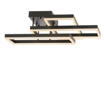 Turing 28" Geometric Integrated LED Metal Flush Mount - JONATHAN Y